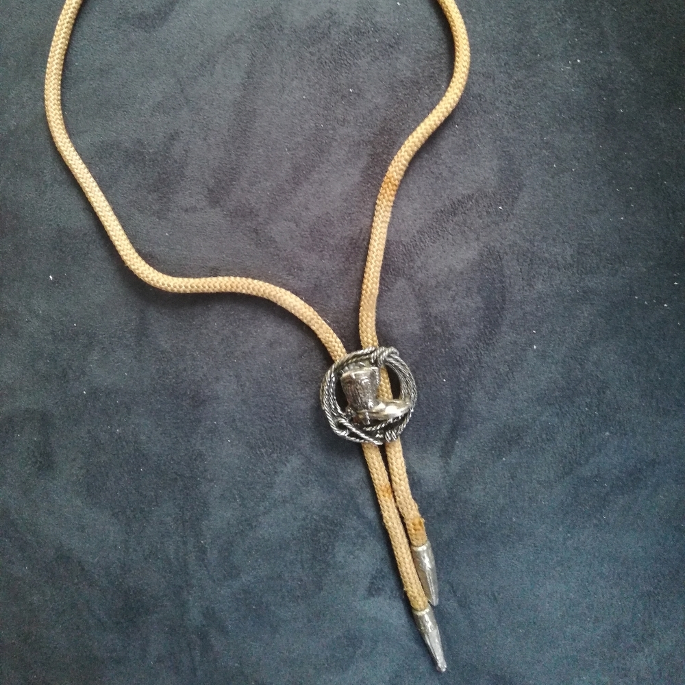 Cowboy boot Bolo Tie